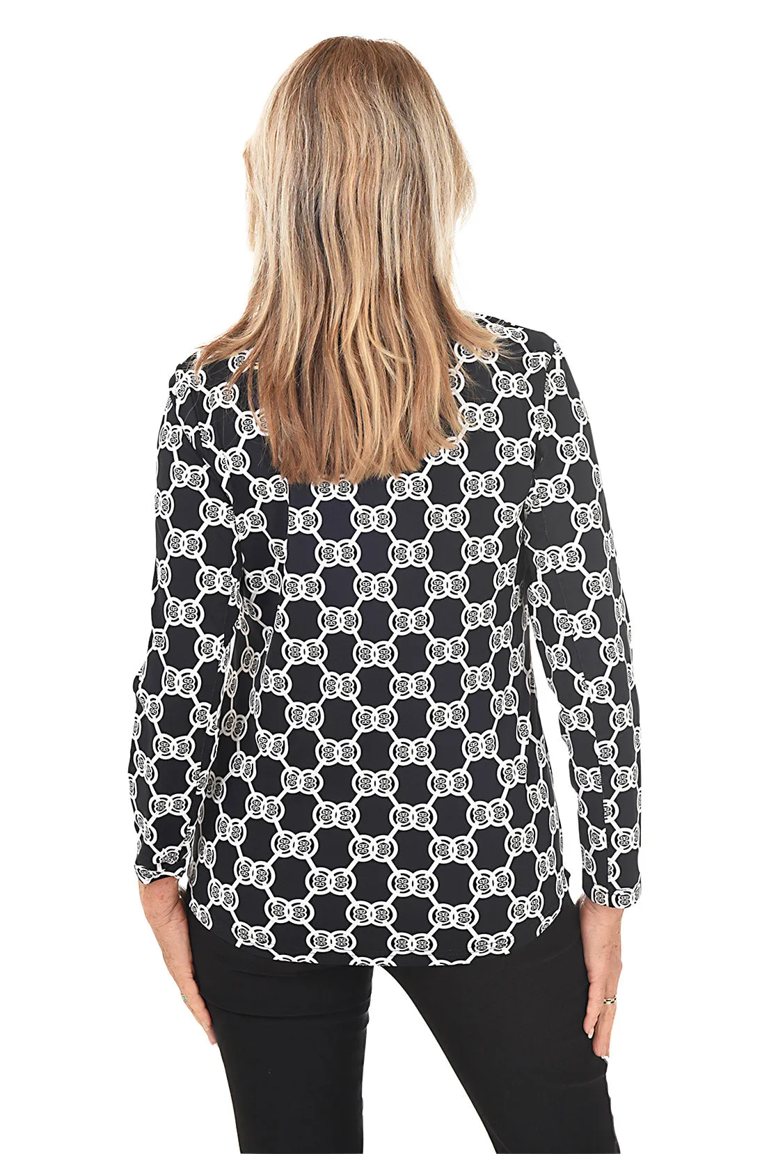 Double Medallion Mock Neck UPF50  Top