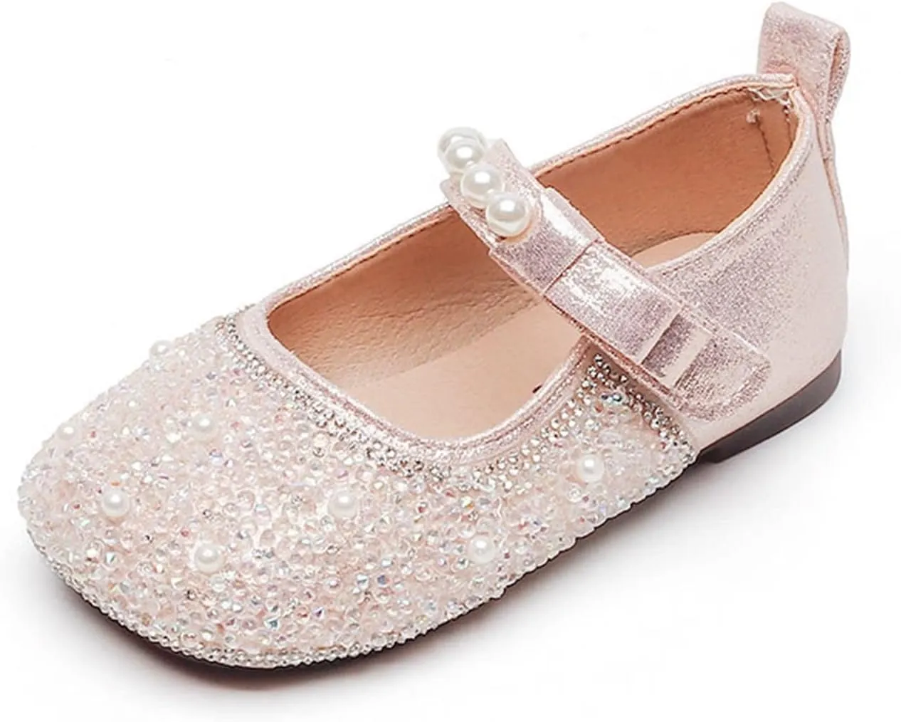 Little Girl's Adorable Princess Party Girls Dress ShoesPrincess Flower Wedding Party Dress Slip on Sandals for Toddlers