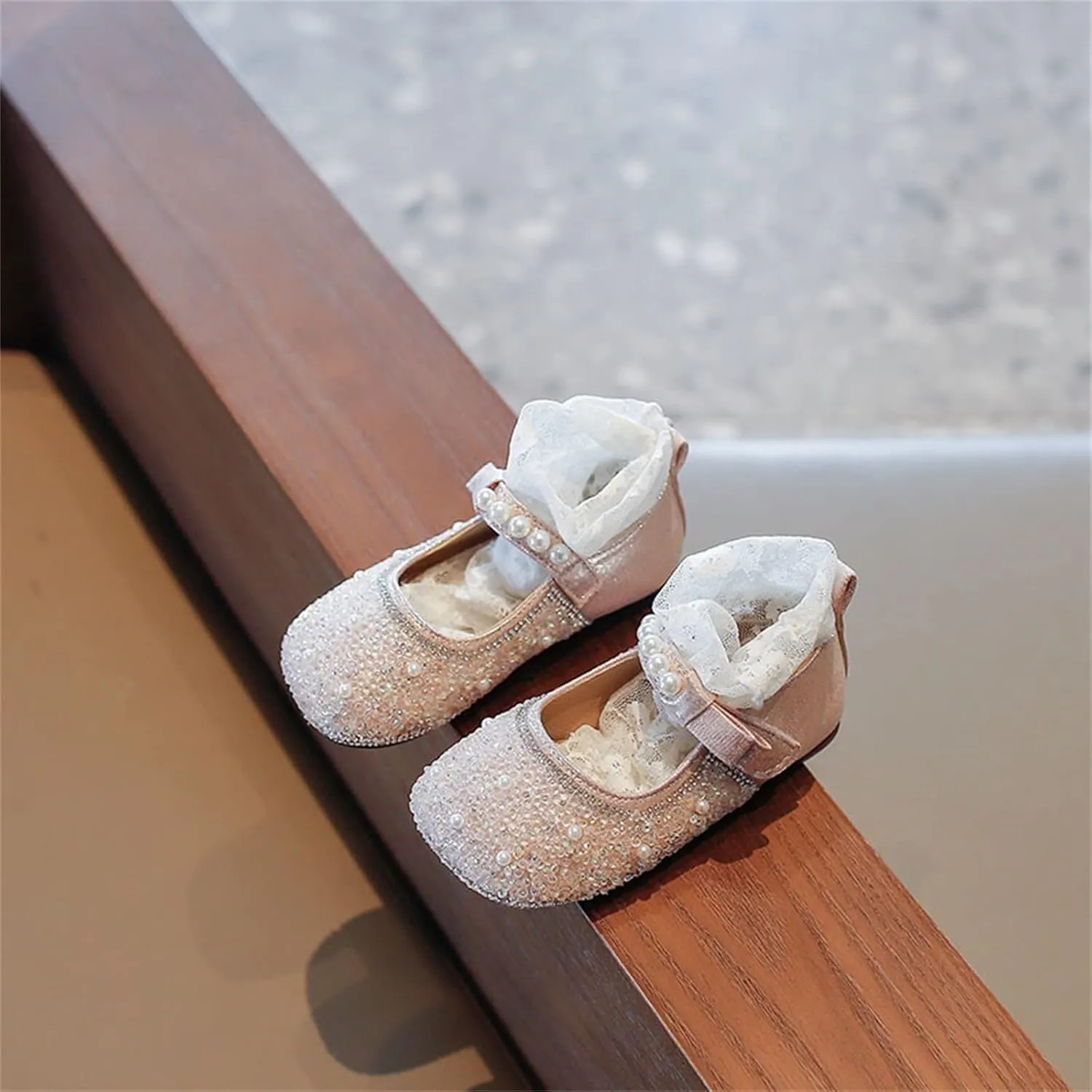 Little Girl's Adorable Princess Party Girls Dress ShoesPrincess Flower Wedding Party Dress Slip on Sandals for Toddlers