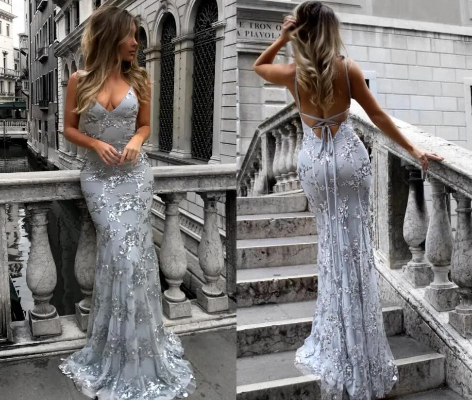 Mermaid Sexy Prom Dress Vintage Backless Lace Prom Dress ER2053