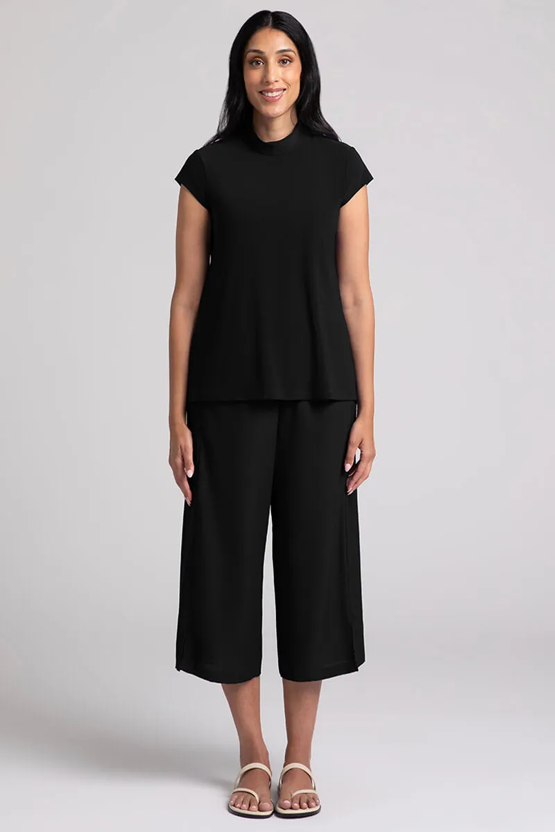 Mock Neck Top Relax | Black