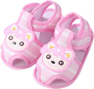 Newborn Shoes for Girls, Baby Girls Boys Shoes Infant Toddler Walkers Shoes Cartoon Bear Princess Shoes Sandals Gifts