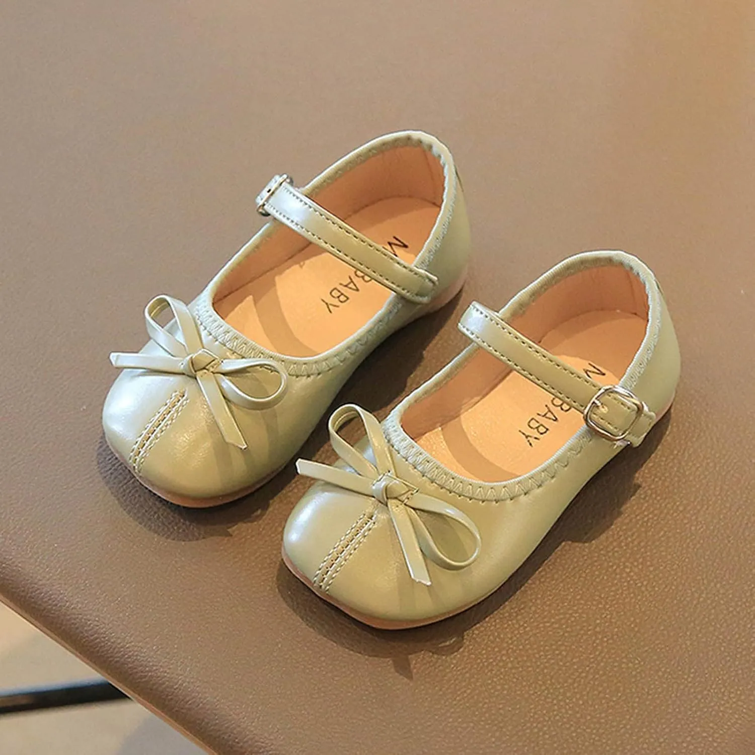 Toddler Girls Dress Shoes Bow Slip On Mary Jane Ballet Flats Girl School Party Wedding Shoes School Girl Shoes