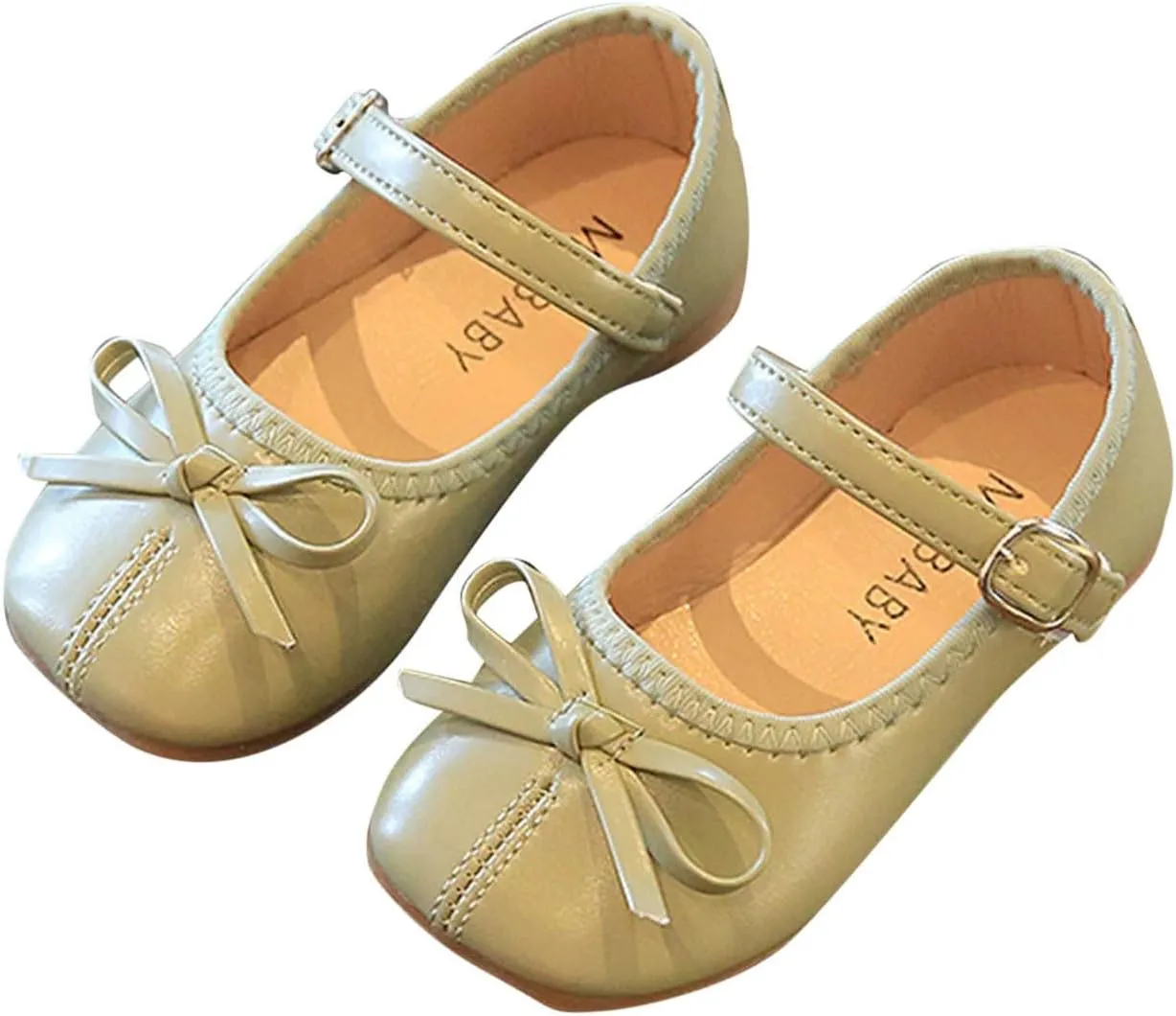 Toddler Girls Dress Shoes Bow Slip On Mary Jane Ballet Flats Girl School Party Wedding Shoes School Girl Shoes