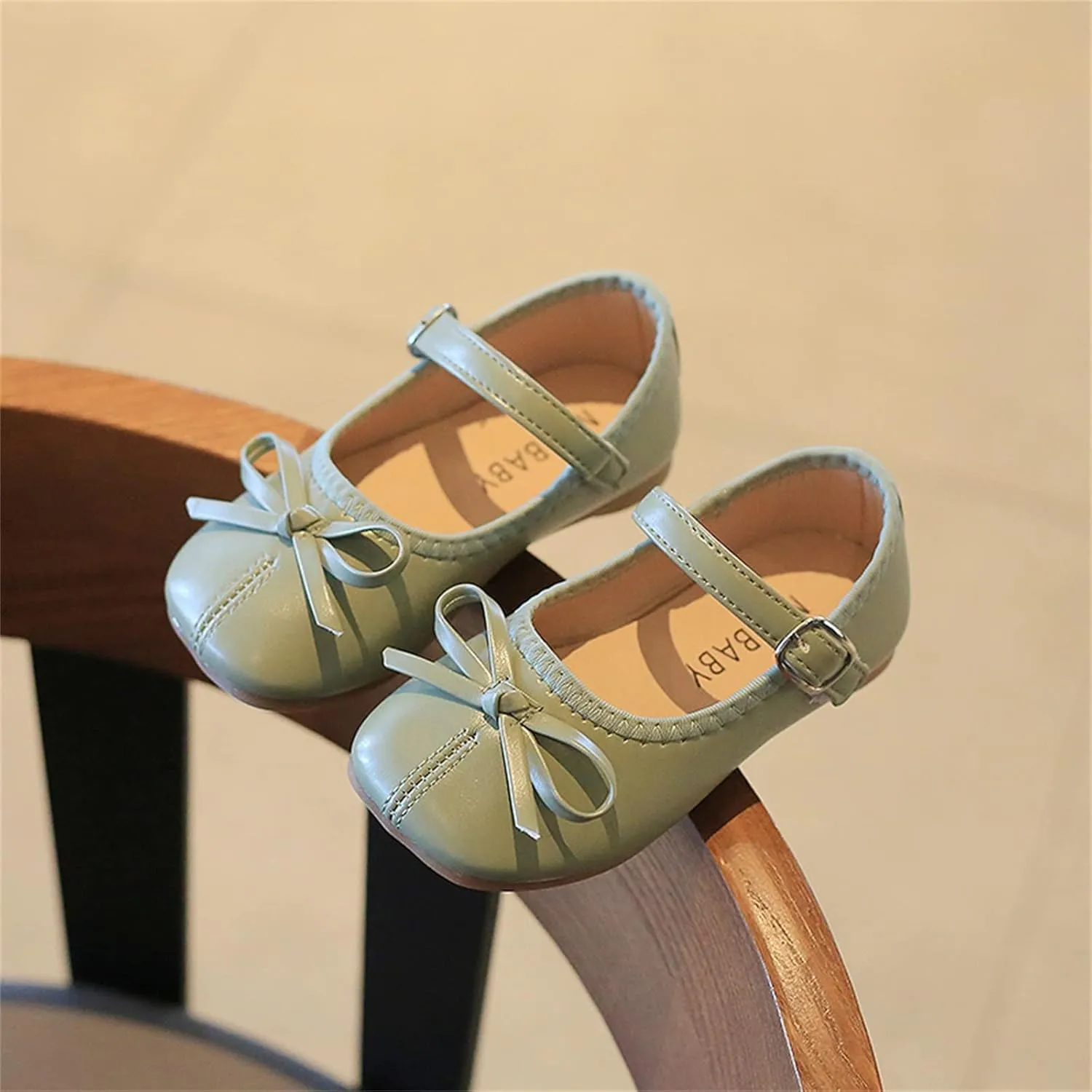Toddler Girls Dress Shoes Bow Slip On Mary Jane Ballet Flats Girl School Party Wedding Shoes School Girl Shoes