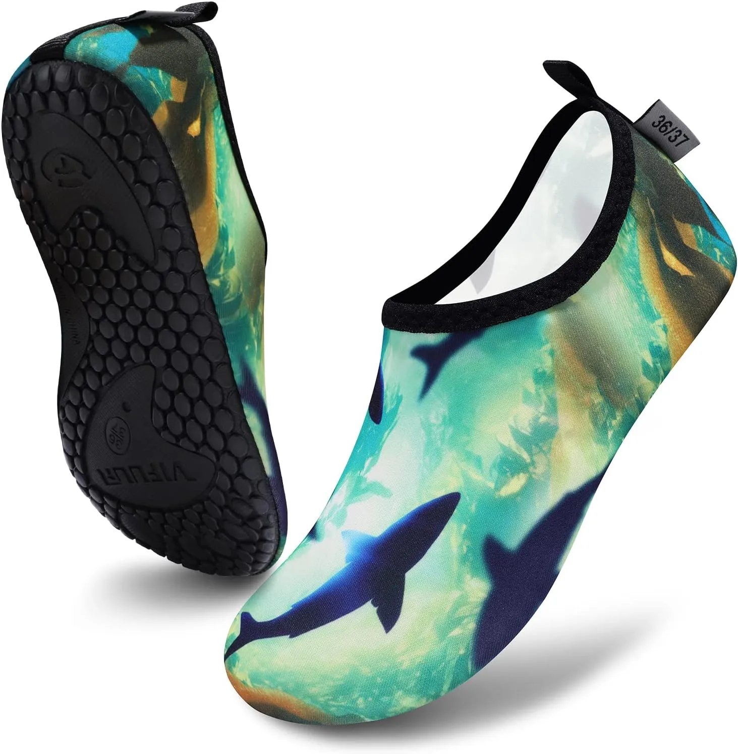 VIFUUR Water Sports Shoes Barefoot Quick-Dry Aqua Yoga Socks Slip-on for Men Women