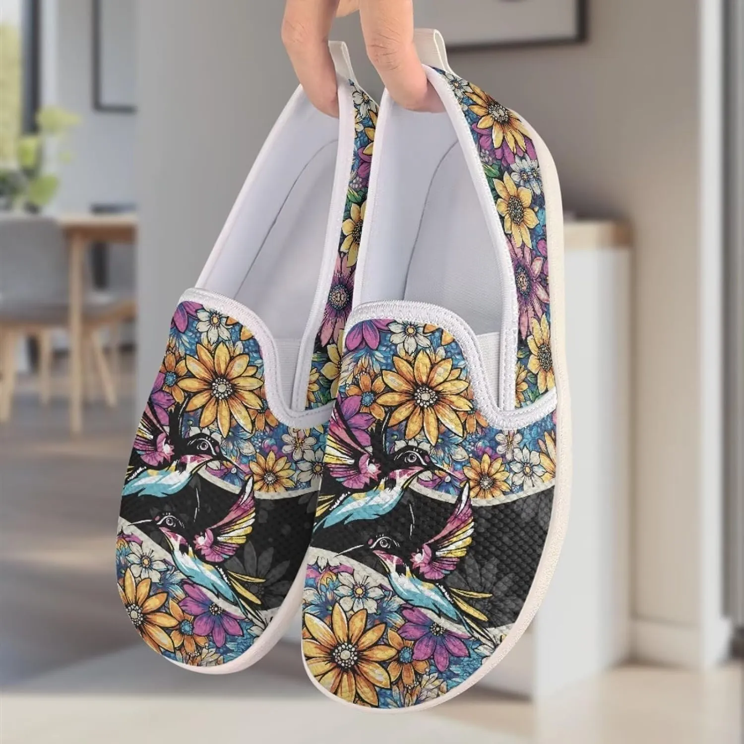 Women's Hummingbird Outdoor Loafer Wedding Shoes Dress Flats Leisure Loafers Slip-On Walking Shoes